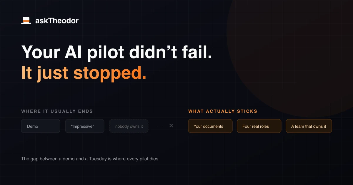 Your AI pilot didn't fail — it just stopped